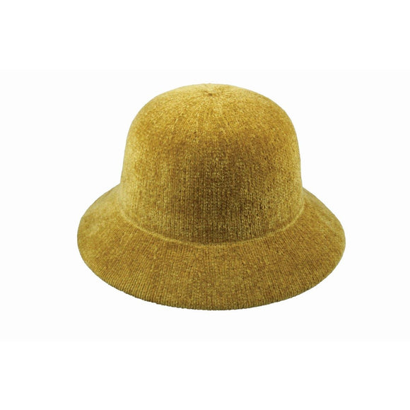 Winter Hat Large Brim Chenille Bucket Hat