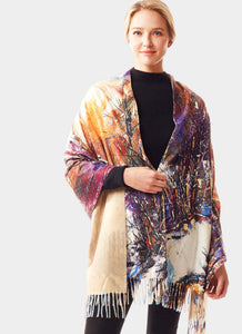 Colorful Abstract Painting Printed Scarf