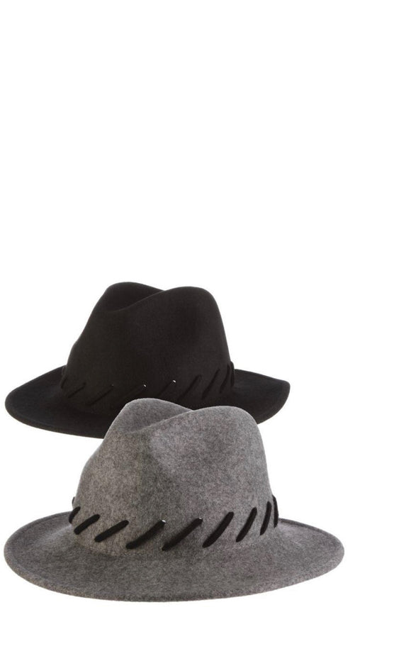 Winter  Hat Wool Felt  Fedora style 2 1/2   inch  Brim